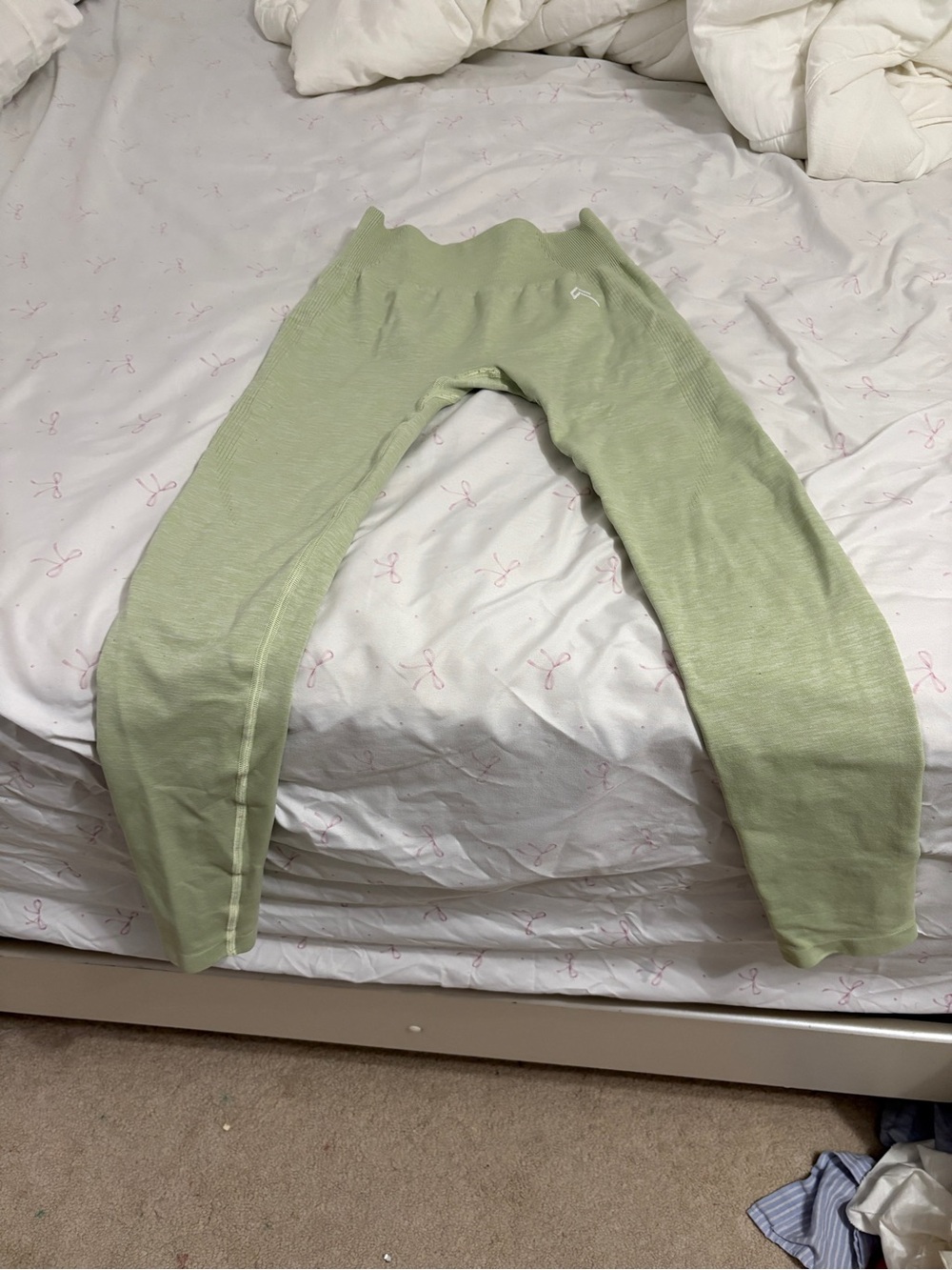 Oner Active Light Green Ribbed Seamless Leggings